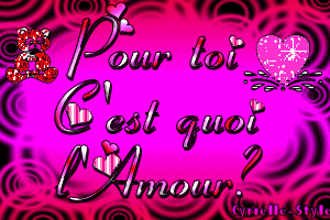 c koi l'amour pour toi?